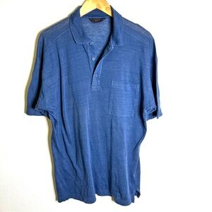 Paul & Shark Yachting linen men’s Blue Polo Shirt sz M short sleeve casual